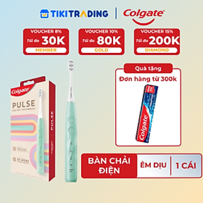 Bàn chải điện Colgate PULSE công nghệ sóng âm, sạch mảng bám gấp 5 lần, pin 60 ngày