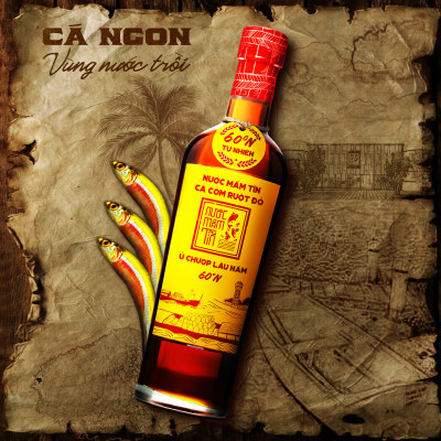 Đặc Sản Phan Thiết - [Cá Vàng - 60N - 500Ml] Nước Mắm Tĩn Cá Cơm Ruột Đỏ Độ Đạm 60N Chai Thuỷ Tinh 500Ml Nước Mắm Truyền Thống Sạch