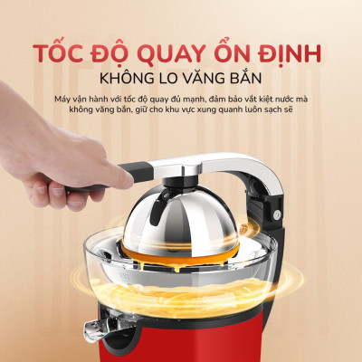 [SP MỚI] Máy vắt cam UNIE UECJ-666 công suất 100W, dung tích bình chứa 500ml, lưới lọc inox 304, Hàng chính hãng bảo hành 12 tháng