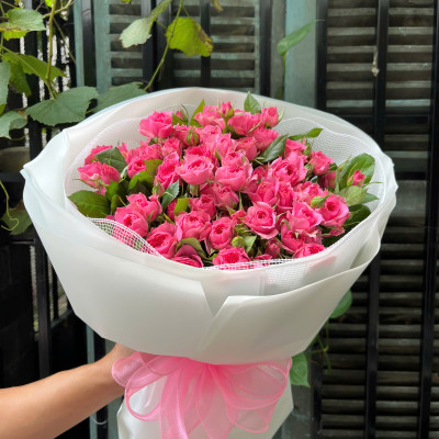 [Hoa tươi 100%] Bó hoa hồng chùm Sofia - tùy chọn màu giấy gói, miễn phí thiệp tặng kèm cùng lời nhắn