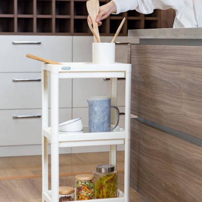 Kệ nhà tắm 5 tầng đa năng cao cấp INOCHI xuất nhật kích thước 37*23*130cm nhựa nguyên sinh cao cấp màu trắng hiện đại