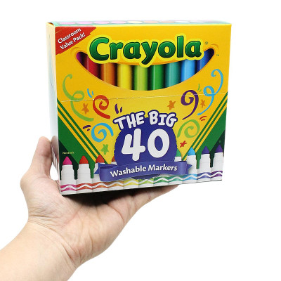 Hộp 40 Bút Lông Màu Crayola Nét Đậm - Dễ Tẩy Rửa - Crayola 587858