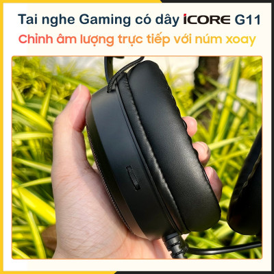 Tai nghe chụp tai Gaming có dây iCore G11 - Hàng Chính Hãng