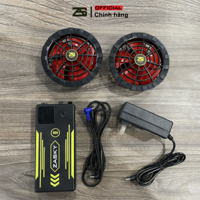 [Xả Kho, Giảm Giá] Bộ Phụ Kiện Áo Điều Hòa ZASKY Nhật Bản Cao Cấp, PIN 40.000mAh, Quạt 12V, Chạy 18-20 T`iếng, Có 8 Số Gió Màn Hình LED, BH 12 Tháng