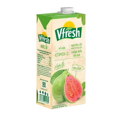 Combo VFRESH Nước Ổi Ép 1 Lít - Bổ Sung Vitamin C - Vinamilk