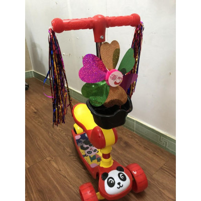 Xe trượt scooter ba bánh có nhạc ,đèn kiêm chòi chân 2 trong 1