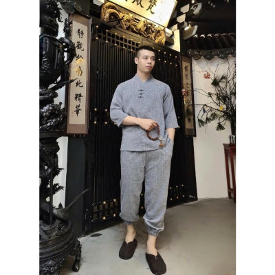 ĐỒ LAM ĐI CHÙA Đồ Lam Đi Chùa Set Đồ Nam Cao Cấp S11