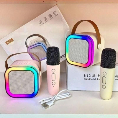 Loa Bluetooth Karaoke - Loa xách tay mini chất liệu nhựa cao cấp, công suất 6W và micro không dây - Hàng nhập khẩu