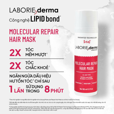 Mặt nạ phục hồi dành cho tóc hư tổn LABORIE derma Molecular Repair Hair Mask 100ml