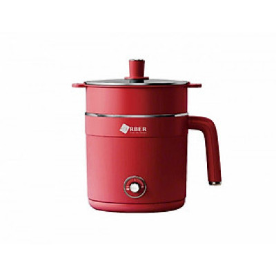 Nồi lẩu mini kèm xưng hấp Arber DN05 màu đỏ Hàng chính hãng