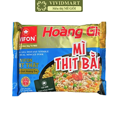 VIFON - Mì Hoàng Gia hương vị Thịt Bằm (có gói thịt bằm thật), Mì thịt bằm Hoàng Gia Vifon ăn liền (130g/gói)