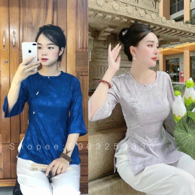 Đồ Lam Đi Chùa # Bà Ba Cài Xéo