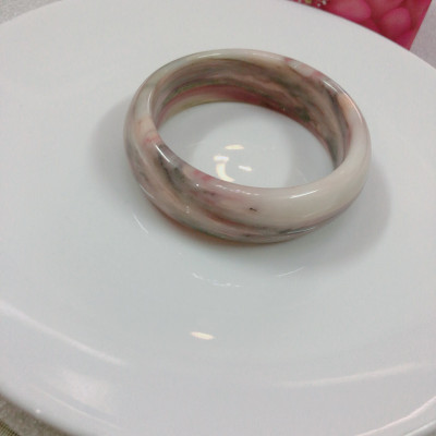 Vòng tay đá cẩm thạch ngọc màu thổ cẩm tự nhiên 100%cho tất cả các mệnh