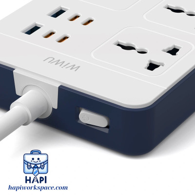 Ổ điện hàng chính hãng WiWU Power Strip PS524 20W GaN 11-in-1 Wi-S006, đa chức năng