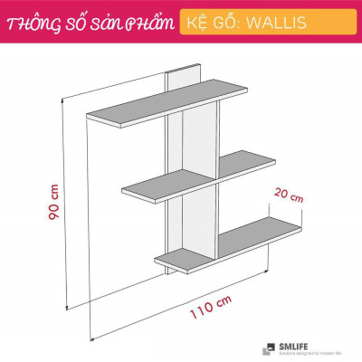 Kệ trang trí kệ để sách gia đình SMLIFE Wallis