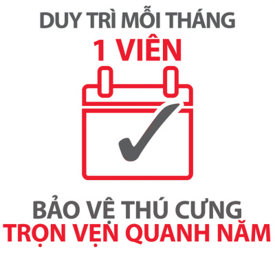 1 hộp x 6 viên HEARTGARD (mẫu mới) tẩy giun chó từ 11.5kg đến 22.5kg