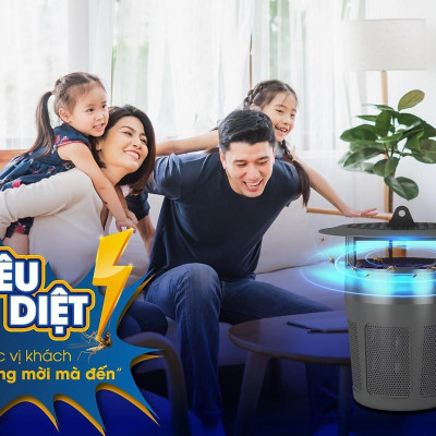 Đèn bắt muỗi thông minh Rạng Đông chính hãng Model: DBM01 5W tiện ích, hạn chế tiếng ồn, sản phẩm TOP của năm