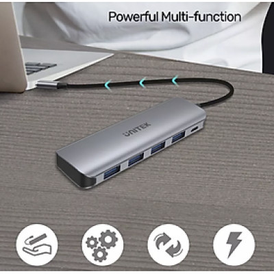 CÁP TYPE-C -> 4 USB 3.0 + MICRO USB 10W UNITEK H1107A HÀNG CHÍNH HÃNG 