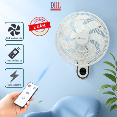 Quạt treo tường FTT-60AEC-D39W có remote, công suất 60W, hẹn giờ thông minh lên đến 12 tiếng - hàng chính hãng Bảo hành 2 năm