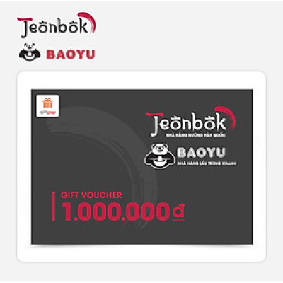 Giftpop - Phiếu Quà Tặng Jeonbok - BaoYu 1000K