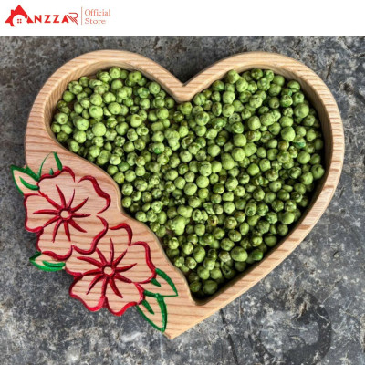 Khay gỗ trái tim khắc hoa Anzzar, khay gỗ trang trí, đựng bánh kẹo, quà tặng decor, khay gỗ đựng mứt, bánh kẹo-01