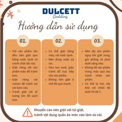 Bộ Chăn Ga Gối 4 Món DULCETT ( 1 ga + 2 vỏ gối đầu + 1 vỏ chăn) Cotton TiCi Nhập Khẩu Mềm Mịn