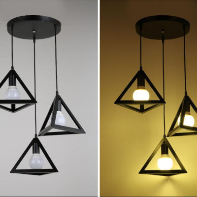 Bộ đèn thả bàn ăn PALETE kiểu dáng độc đáo trang trí nội thất - kèm bóng LED và đế ốp trần