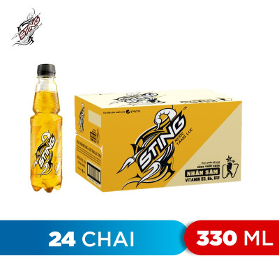 Thùng 24 Chai Nước Giải Khát Sting Vàng (330ml/chai)