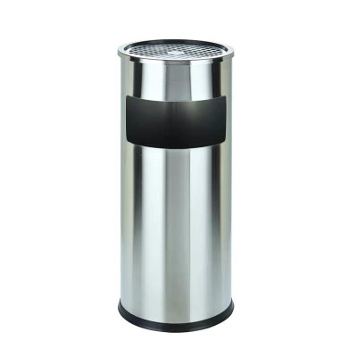 Thùng rác inox gạt tàn tròn - thùng rác dành cho nhà hàng sảnh khách sạn khu vực công cộng