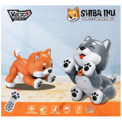 Đồ Chơi Robot Chú Chó Shiba Năng Động Có Điều Khiển - Vecto VTK47/GY - Màu Xám