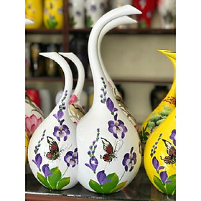 Set lọ thiên nga đôi gốm sứ Bát Tràng