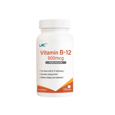 VIÊN UỐNG BỔ SUNG VITAMIN B12 GIẢM MỆT MỎI VÀ SUY NHƯỢC LAC VITAMIN B12 600MCG TIME-RELEASE (120 VIÊN)