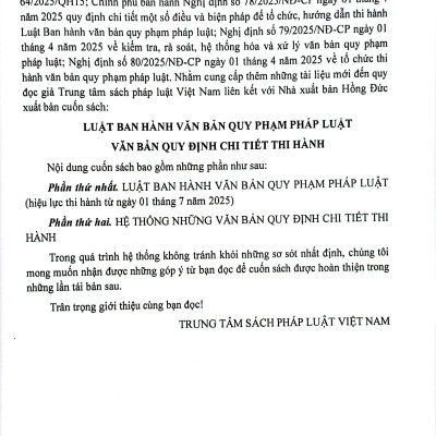 Sách - Luật Ban Hành Các Văn Bản Quy Phạm Pháp Luật - Văn Bản Quy Định Chi Tiết Thi Hành