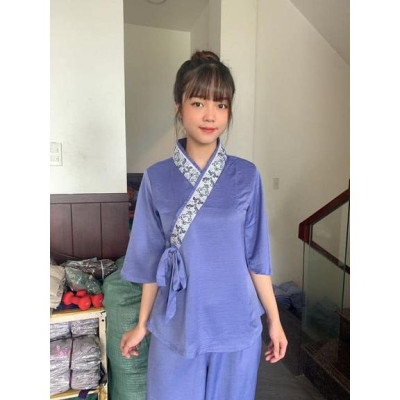 ĐỒ LAM ĐI CHÙA  MẪU LỤA PHÁP Cao Cấp