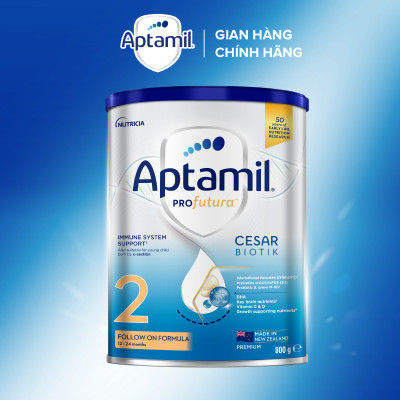 Sản phẩm dinh dưỡng công thức Aptamil Profutura Cesarbiotik 2 Follow On Formula (Dành cho trẻ từ 12 -24 tháng tuổi), 800g