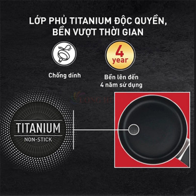 Nồi cán dài/quánh Tefal Only Cook 18cm x 2.2L G1642395 - Hàng chính hãng