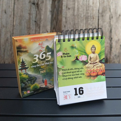 Sách Lịch Bính Ngọ 2026 - Kinh Pháp Cú - 365 Ngày sống theo lời Phật dạy