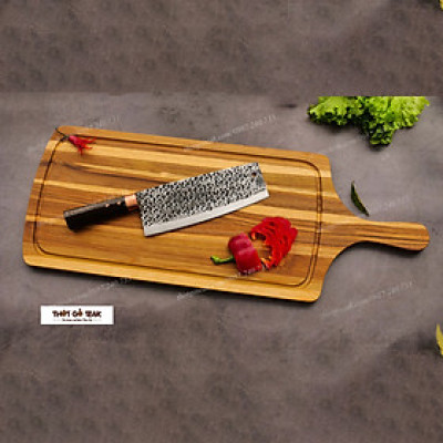 Thớt Gỗ Teak Cao Cấp - Cắt Thái, Trang Trí - 72x28x2cm - CNTC01 | HTX DAO PHÚC SEN