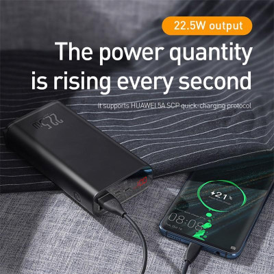 Pin dự phòng sạc nhanh Baseus Starlight Digital Display 20000mAh -Hàng Chính Hãng