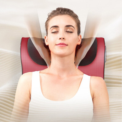 Gối Massage, Máy Massage Hồng Ngoại Cổ Vai Gáy Lưng Giảm Đau Đầu Hiệu Quả 16 Bi Cao Cấp Thế Hệ Mới