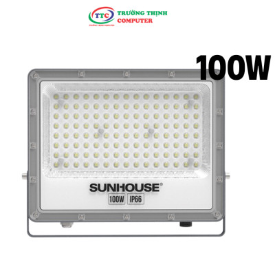 Đèn Pha led ECO Sunhouse 100W SHE-LECPL01 Sử dụng Chip LED ,Tuổi thọ 25.000 giờ