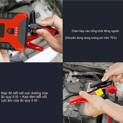 Bộ Kích Đề Nổ Ô Tô Kiêm Sạc Dự Phòng Có Đèn Pijn Nhật Bản Loại Xịn – Cứu Hộ Xe Nhanh Chỉ Trong 3 Giây! ĐÈN TRANG TRÍ