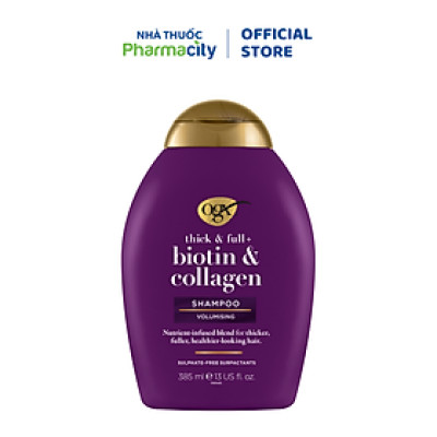 Dầu gội chăm sóc tóc chắc khỏe Biotin & Collagen OGX (385ml)