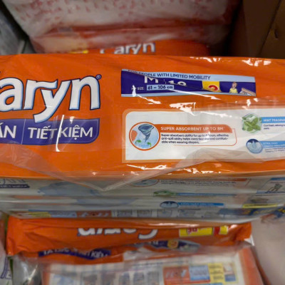 Combo 2 gói tã dán người già Caryn ngày và đêm siêu tiết kiệm gói lớn L18 miếng 