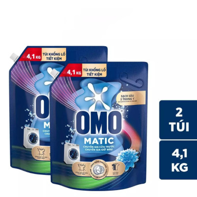 Combo 2 Túi Nước Giặt Omo Matic Bền Đẹp Bền Màu Cho Máy Giặt Cửa Trước 3.6KG