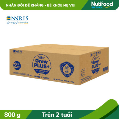 Sữa bột Nutifood GrowPLUS+ Sữa Non 2+ Lon 800g