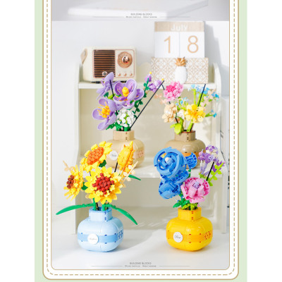 BALODY - 21088 Bộ xếp hình hoa hồng (522 chi tiết) (KT 14.6x10x19.6cm)