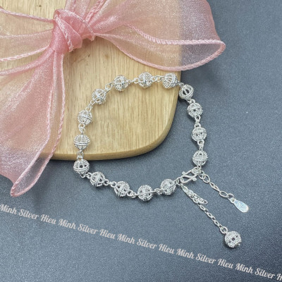 Lắc Tay Nữ Bạc Ta Bí Ngô BẠC HIỂU MINH LTU635