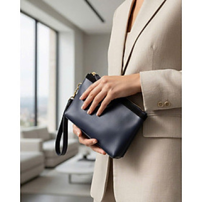 Ví Cấm Tay Da Bò Ý, Ví Cầm Tay Đa Năng Clutch thời trang thiết kế Hity ACC001