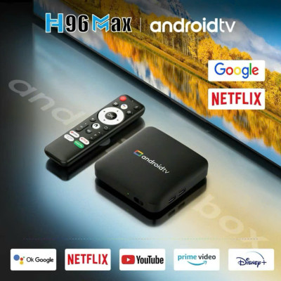 Android Tivi Box - Ram 2G - Android TV 10 - Dual Wifi - Bluetooth - Netflix - Remote Tìm Kiếm Bằng Giọng Nói - Hàng Nhập Khẩu